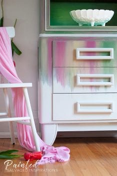 Layered Chalk Mineral Paint on Hutch