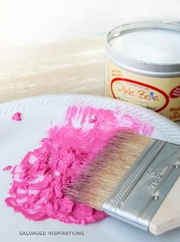 Mixing Pink Paint with Clear Wax