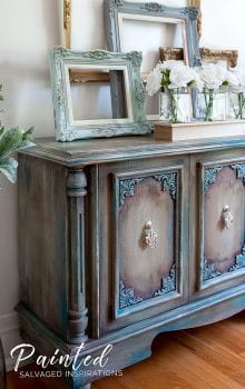 Painting Furniture w Pink Wax - Buffet Makeove