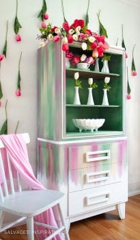 Spring Rainbow Blended Hutch w Dixie Belle Paints