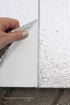 Removing Silver Backing from Durafoam Insulation