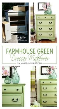 Farmhouse Green Dresser Makeover - SI Blog