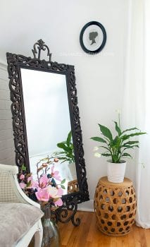 Mirror on Easel - Salvaged Bedroom Makeover