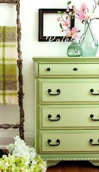 Salvaged Dresser Painted in Farmhouse Green