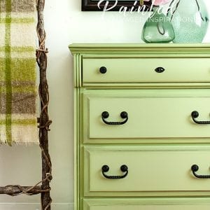 Salvaged Dresser Painted in Farmhouse Green