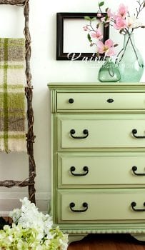 Salvaged Dresser Painted in Farmhouse Green1