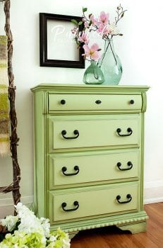 Side View of CurbShopped Dresser Makeove