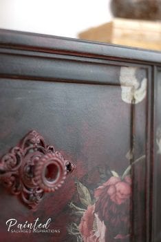 Close Up Of Painted Furniture w Floral Transfer