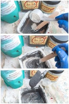 Mixing Dixie Belle Sea Spray Texture into Paint