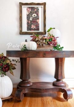 Salvaged Entryway Table SI Blog- Painted