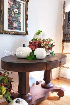 Side View Of Painted Entryway Table