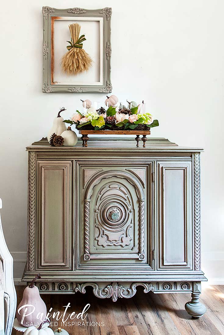 Fall Painted Furniture Makeover1 - Buffet Before and After
