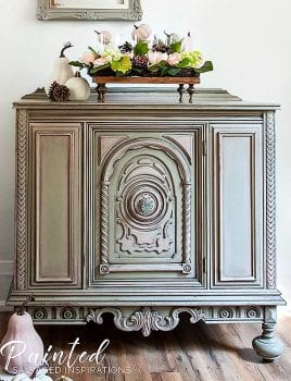 Fall Painted Furniture Makeover2 - Buffet Before and After