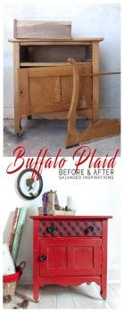 Before And After Painted Buffalo Plaid Makeover