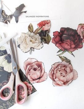 Cutting Out Florals from Furniture Transfers