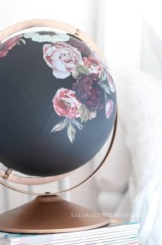 DIY Painted Globe w Rub-On ReDesign Transfers