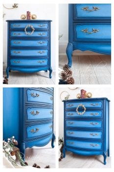 Painted French Provincial - Blueberry Collage