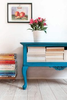 Salvaged End Table Makeover1 - Painted Furniture