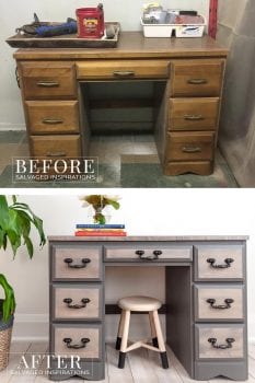 Before and After Old Desk Update