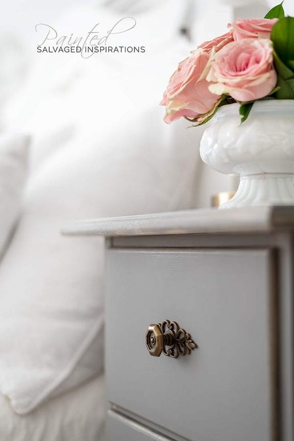 DIY Painted Nightstands from Repurposed Desk - Salvaged Inspirations