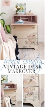 French Country Vintage Desk Makeover