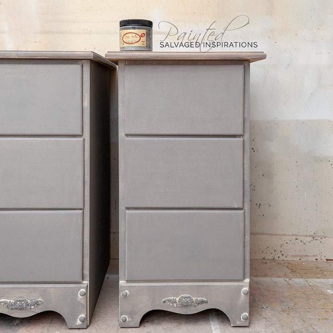 DIY Painted Nightstands from Repurposed Desk - Salvaged Inspirations