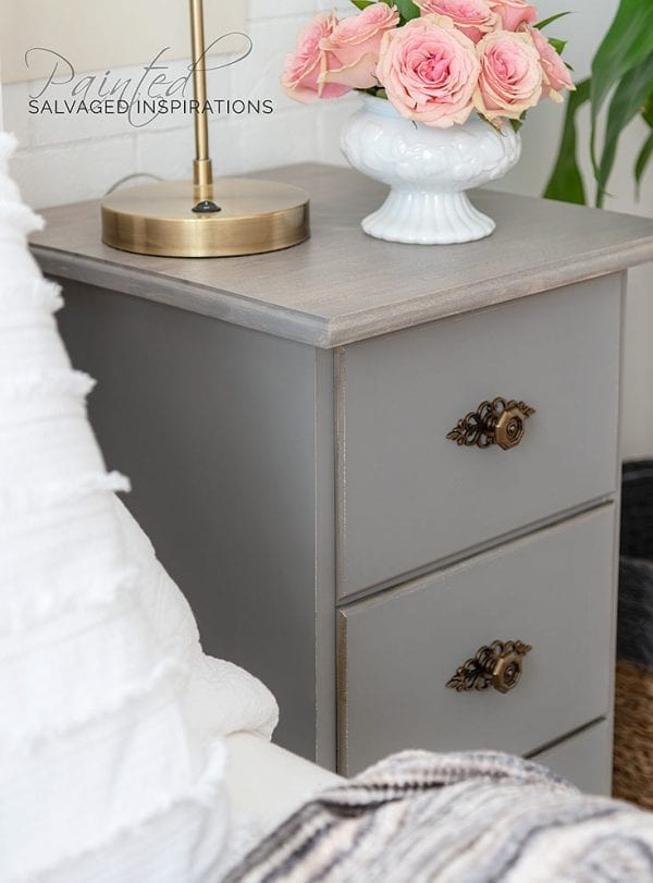 DIY Painted Nightstands from Repurposed Desk - Salvaged Inspirations
