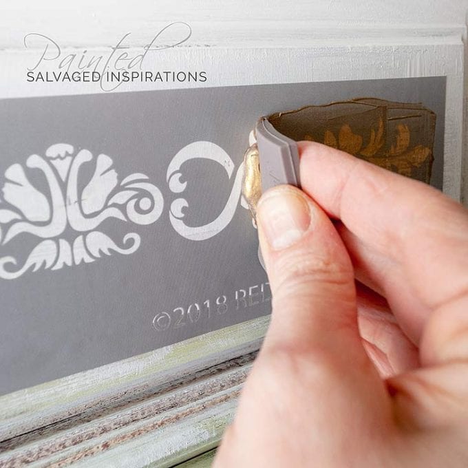 Adhesive Silk Screen Stencils | Lavender Fields Buffet Makeover ...