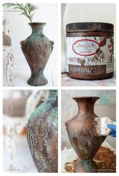 Dixie Belle Patina Paint in Bronze - Vase Makeover