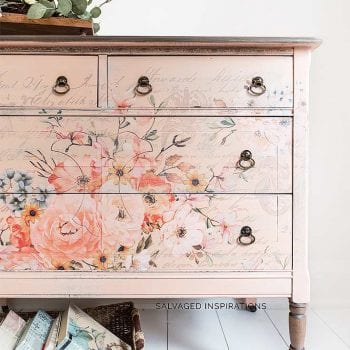 Close Up of Floral Transfers On Furniture