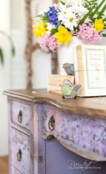 Painted And Stained Vintage Desk Makeover