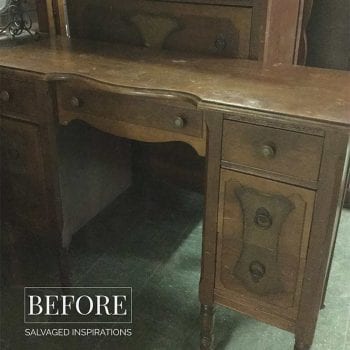 Vintage Desk Makeover Before IG