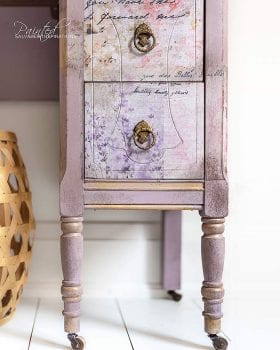 Vintage Dresser Makeover w Paint Stain Transfers