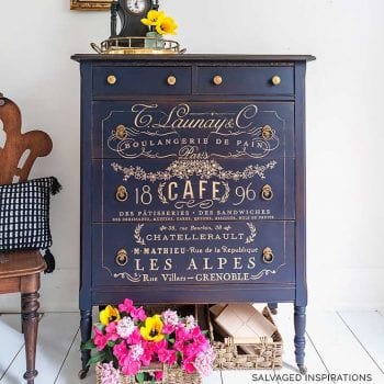 Gold French Transfer Painted Dresser IG