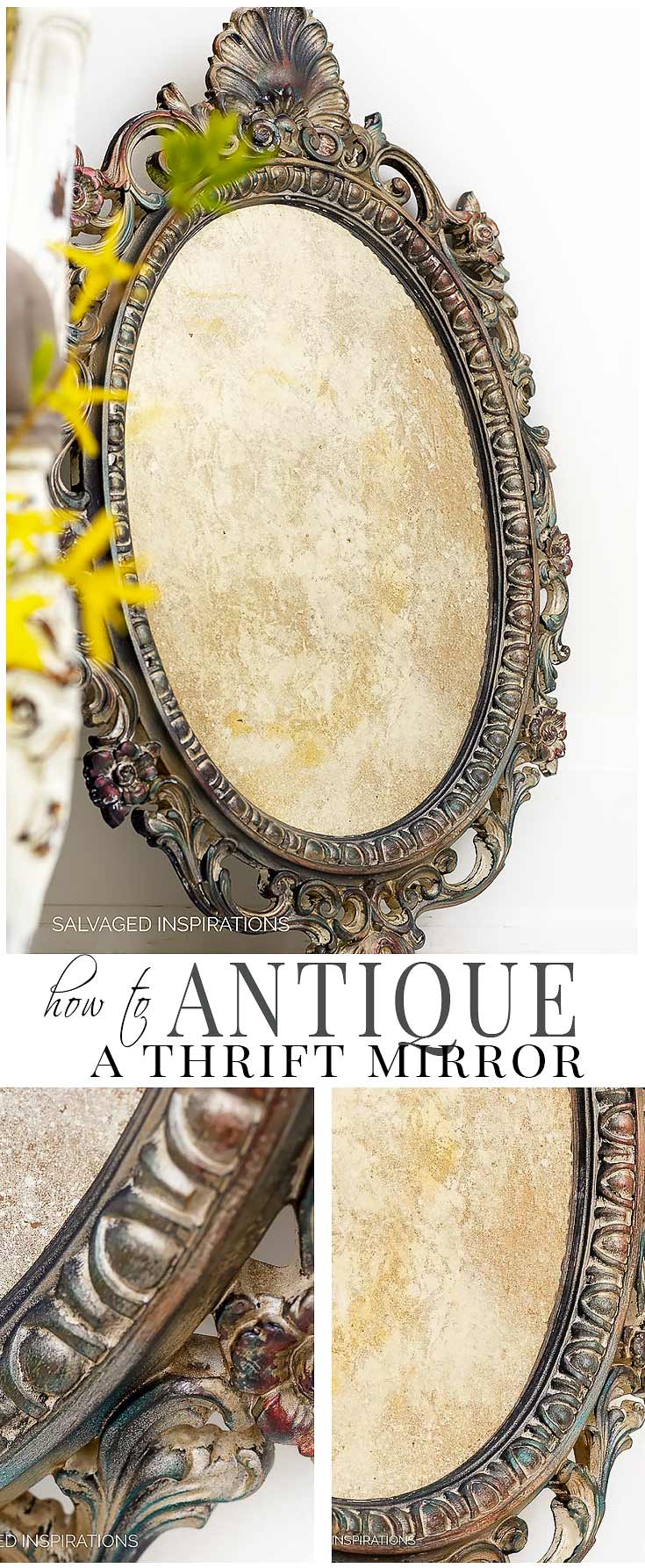 How To Antique A Plastic Thrift Mirror