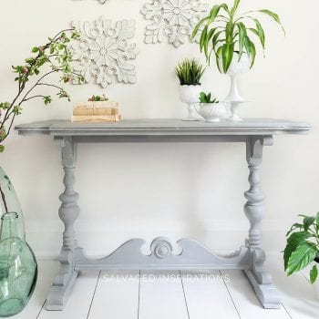 Salvaged Console Table Painted and Glazed IG