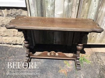 Vintage Console Table Pic - Before