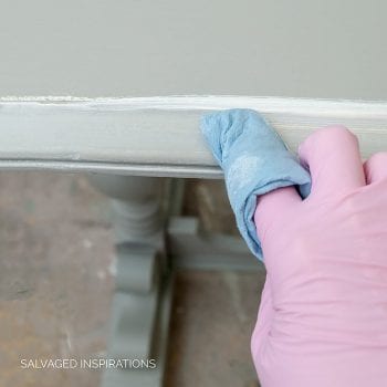 Wiping Off White Glaze From Painted Console Table