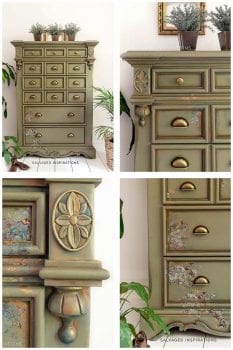 Painted Dresser w Dixie Belles Spanish Moss