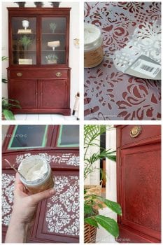 Stencil Embossing on Painted Furniture