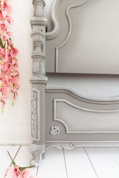 Details on French Linen Painted Headboard