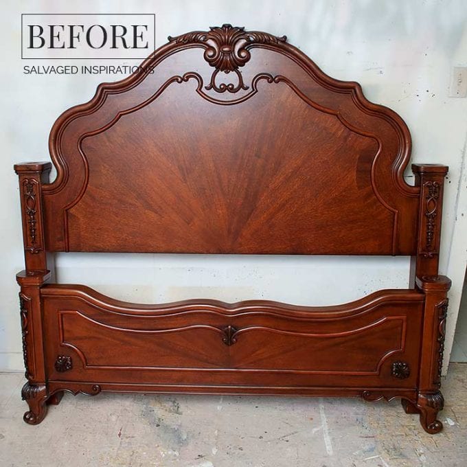 French Painted Headboard - Before