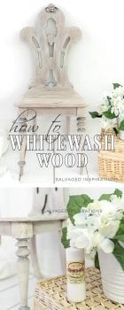 How To Whitewash Wood - Red Stain Chair Makeover