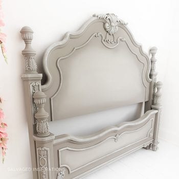 Side View of French Linen Painted Headboard