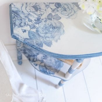 Top of French Ceramics Painted Side Table