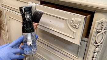 Use A Fine Mister For Blending Paint on Furniture