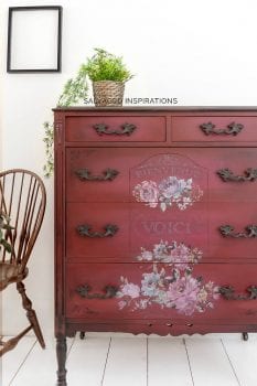 Fuchsia Sunset Painted Dresser by Salvaged Inspirations