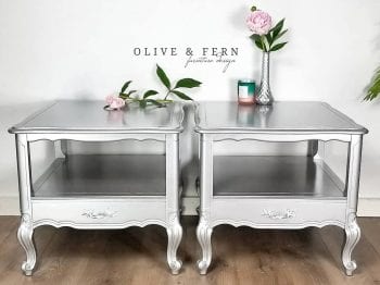 Olive & Fern Metallic Painted Side Tables