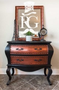 Refurbished Gentleman Copper Metallic Furniture