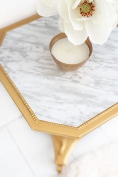 Close Up of Faux Marble Table Top